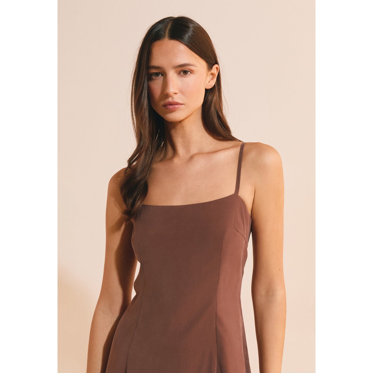 Robe longue boule PAMMY chocolat, ETAM