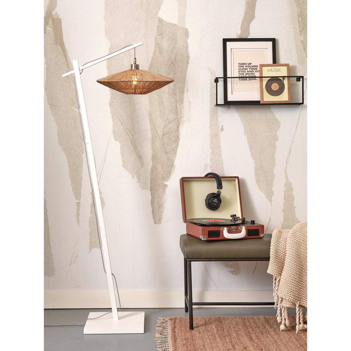 Lampadaire Bambou IGUAZU marron, GOOD & MOJO