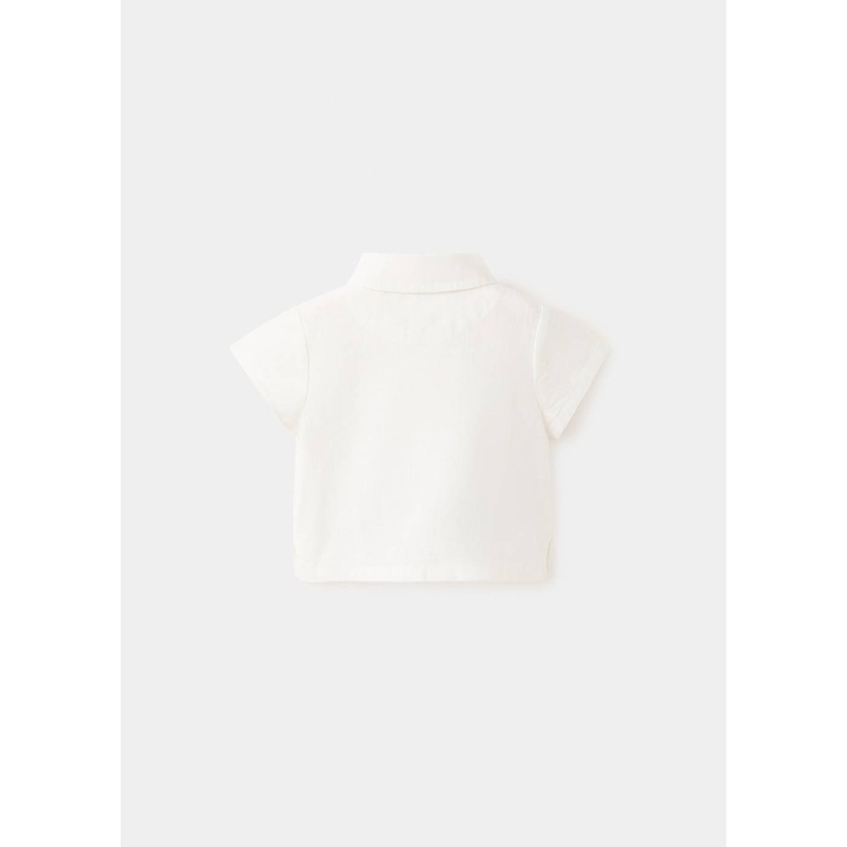 Chemise coton à poche blanc cassé, MANGO BABY
