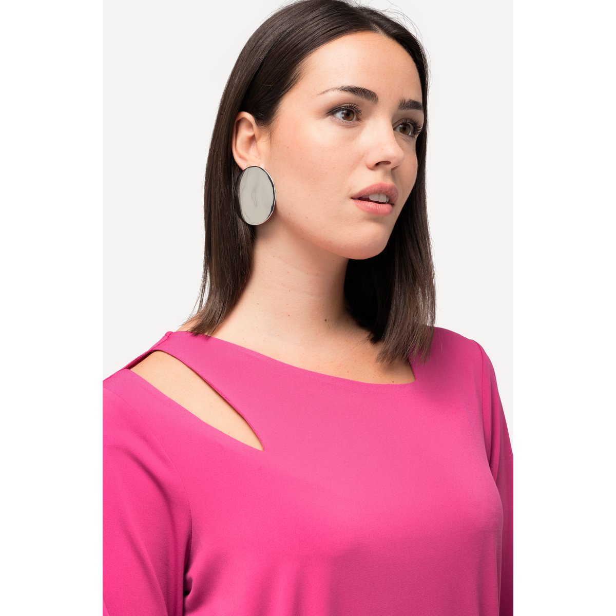 T-shirt manches longues rose vif oriental, ULLA POPKEN
