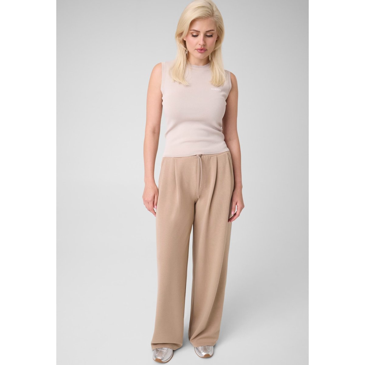 Haut Pull Sans Manches beige, GUESS