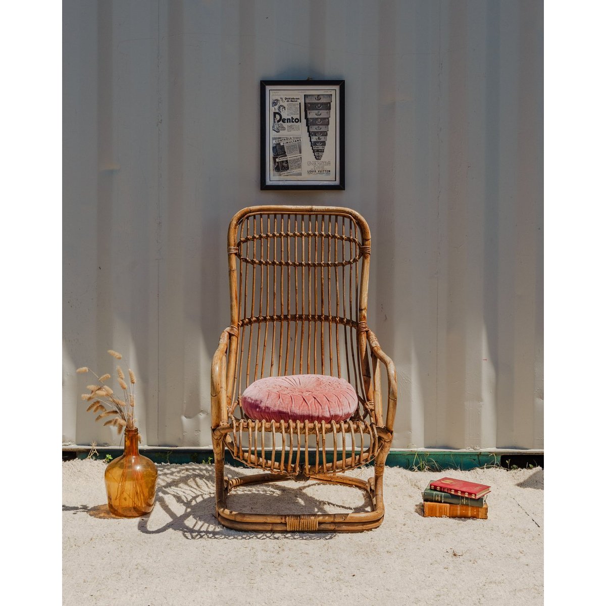 Fauteuil en osier Ernest N°1031 - Bon état bois clair, DEBONGOUT