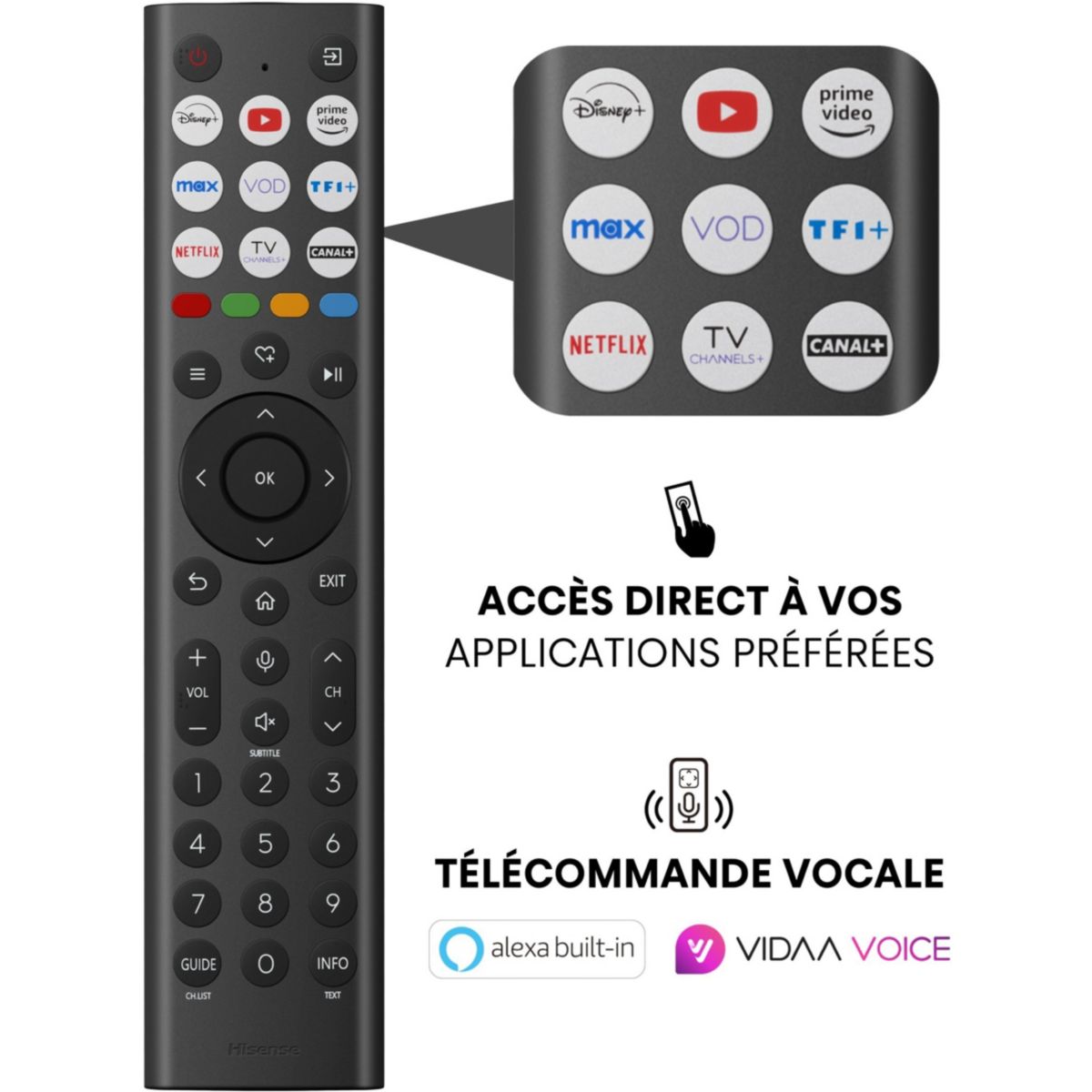 TV QLED 65A7S (2026) 65" (164 cm) couleur unique, HISENSE