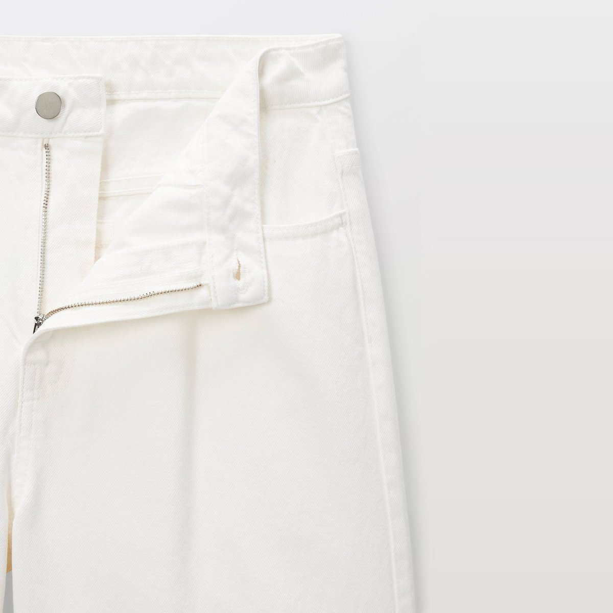 Short en denim blanc, MONOPRIX