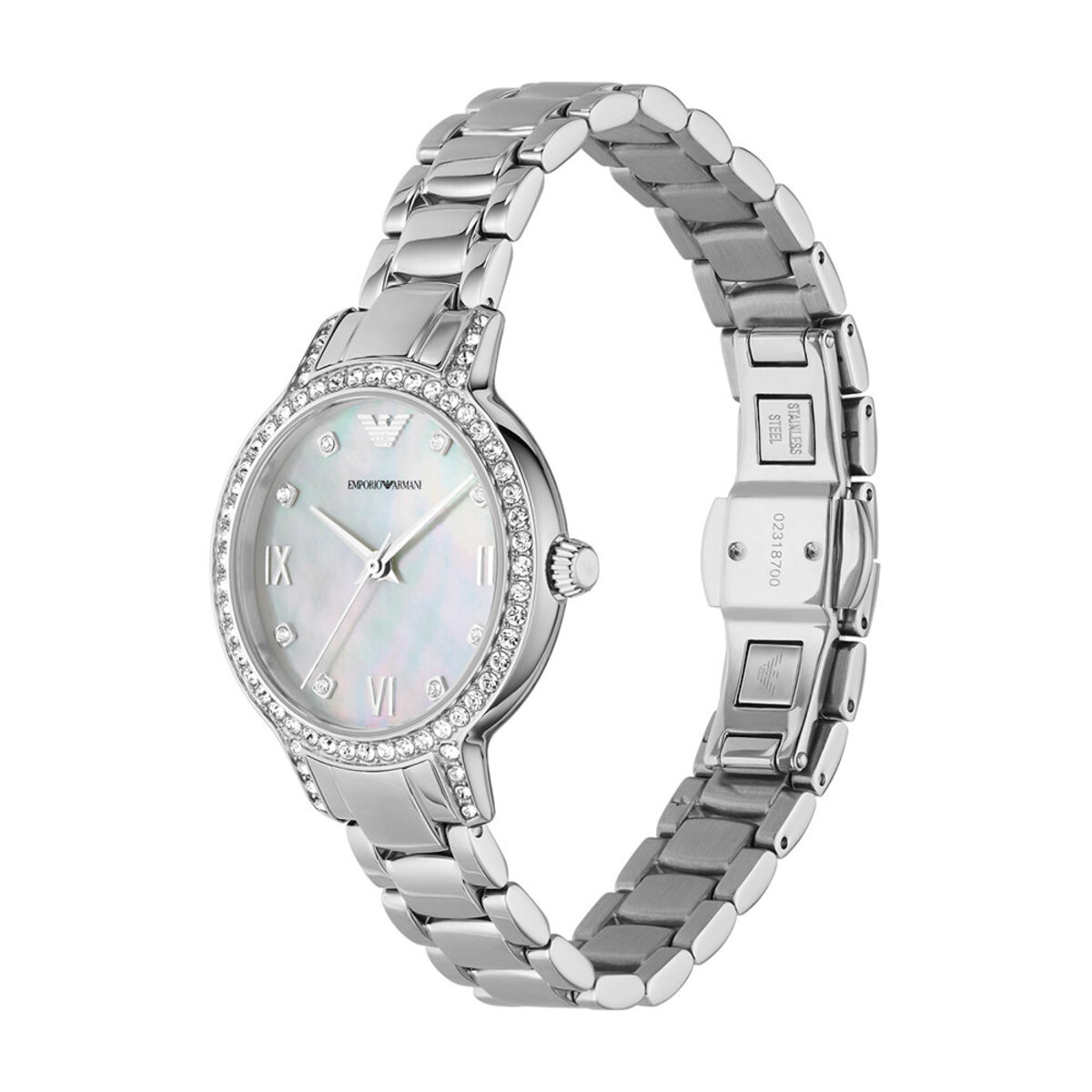 Montre Analogique EMPORIO ARMANI argenté nacre blanche argenté, EMPORIO ARMANI
