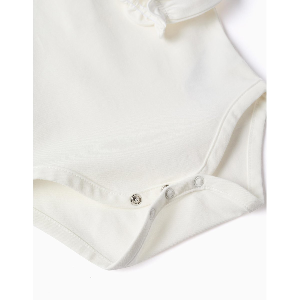 Body en coton à manches longues avec volants blanc, ZIPPY