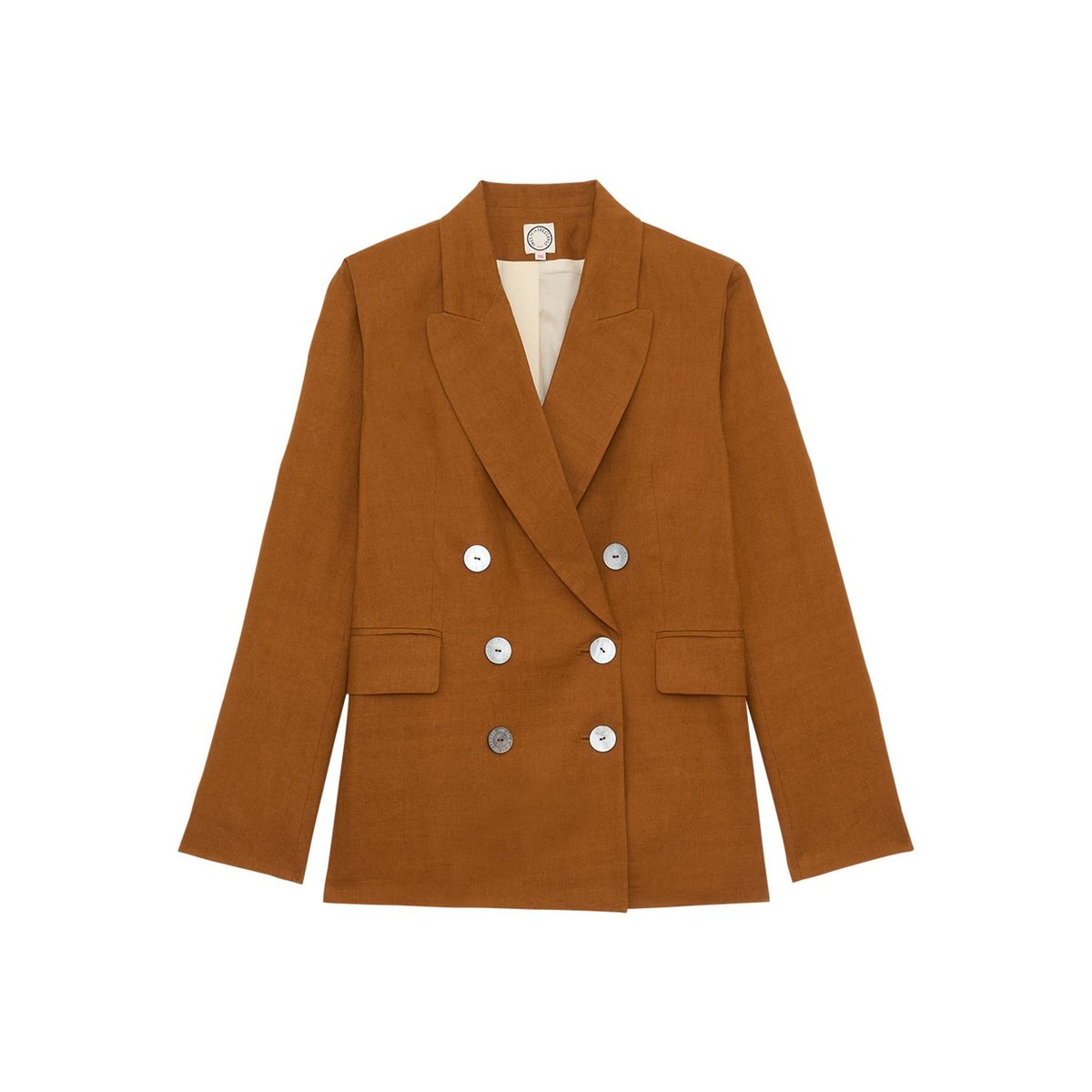 Veste June en lin marron, INES DE LA FRESSANGE PARIS