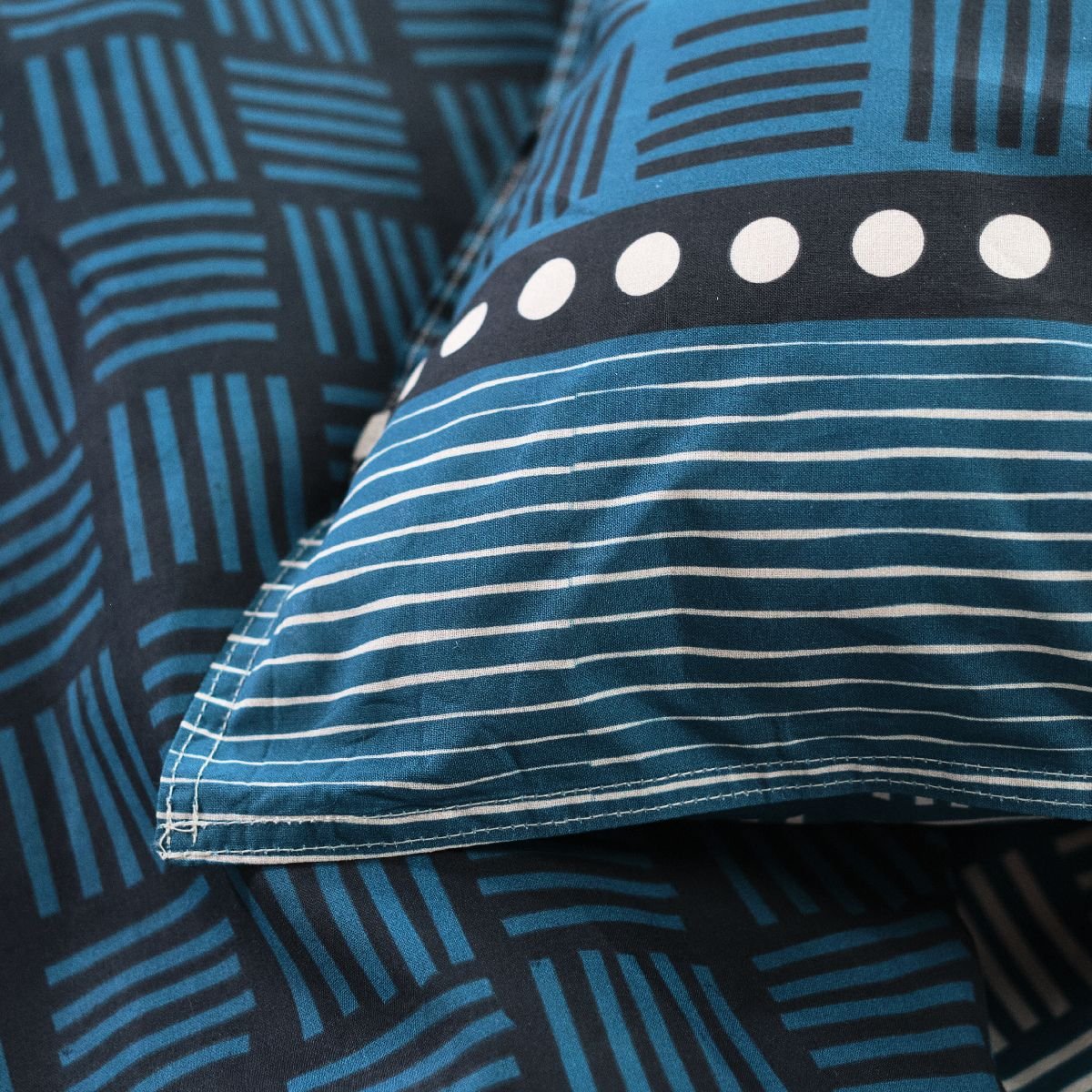 Parure de lit SUNSHINE ODILE bleu, TODAY