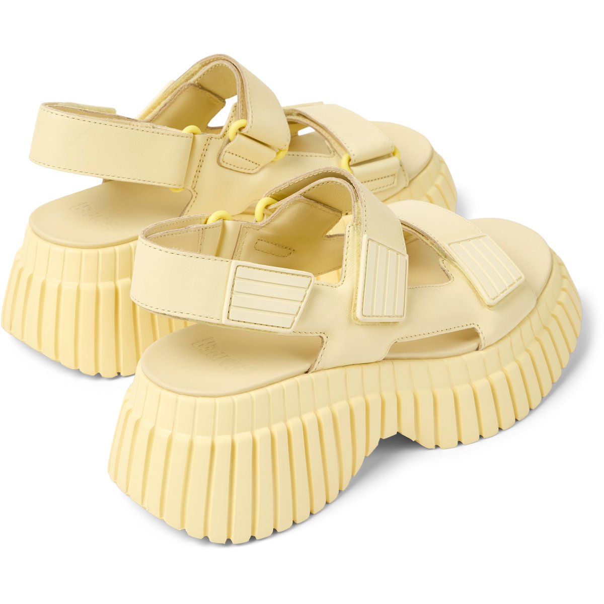 Sandales BCN cuir jaune pastel, CAMPER