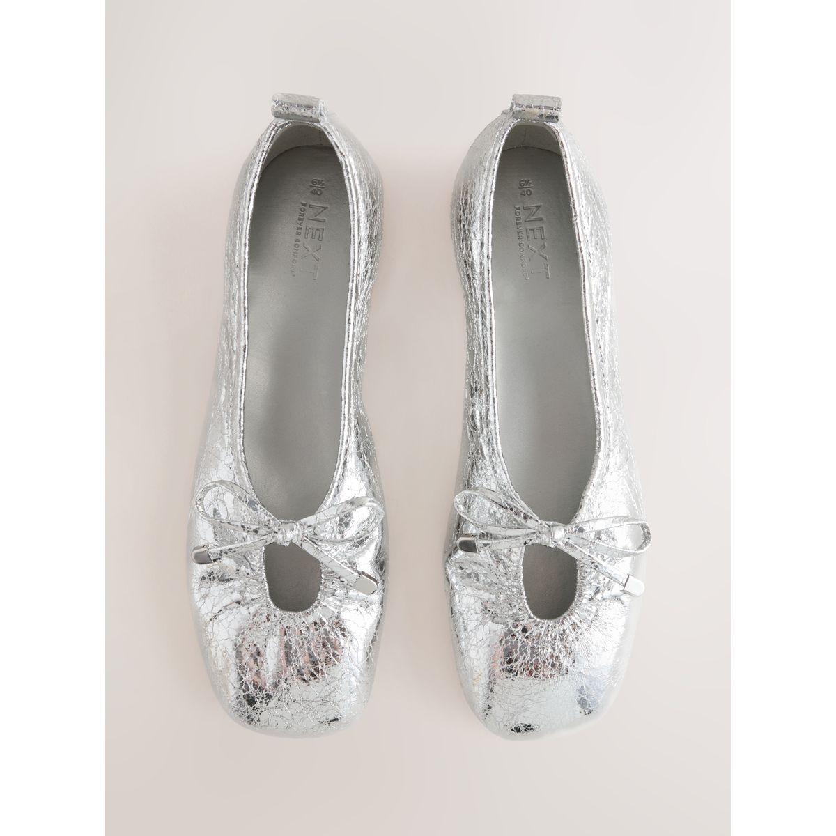 Ballerines à nouer forever comfort® argent, NEXT