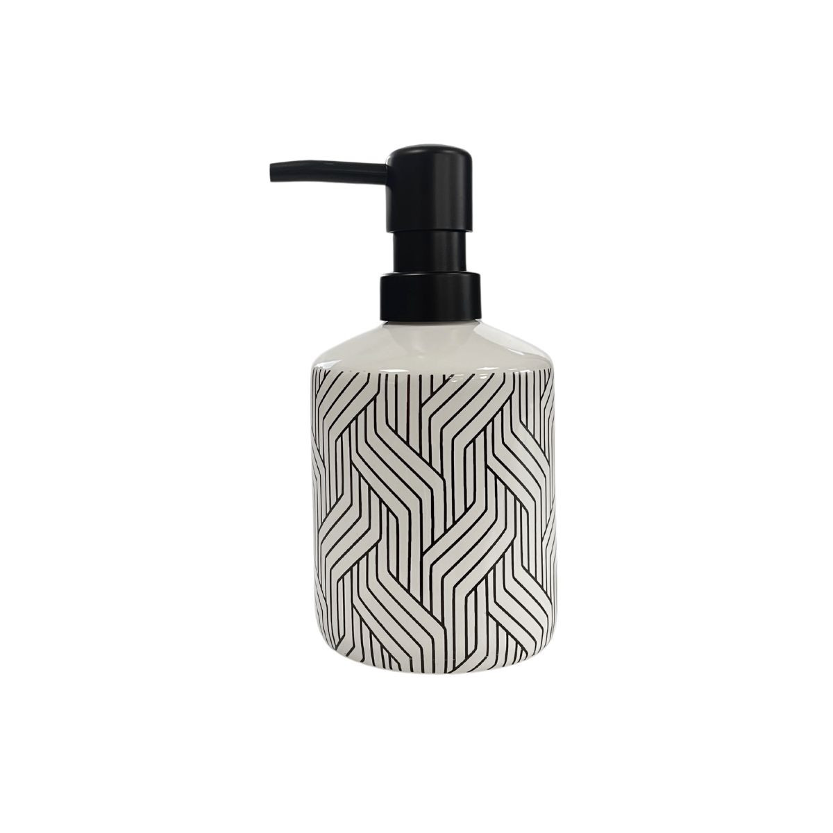 Set salle de bain graphique 4 pièces céramique URBAIN noir et blanc, GUY LEVASSEUR