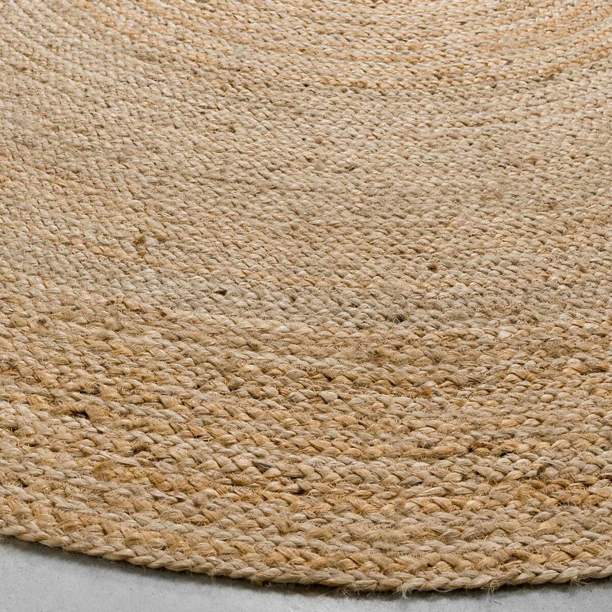 Tapis rond Ø300 cm en jute, tressé main, Hempy naturel, AM.PM