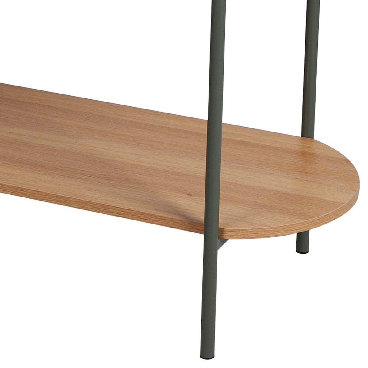 Console d'entrée 2 niveaux bois et verts 100x39x76cm vert, WADIGA