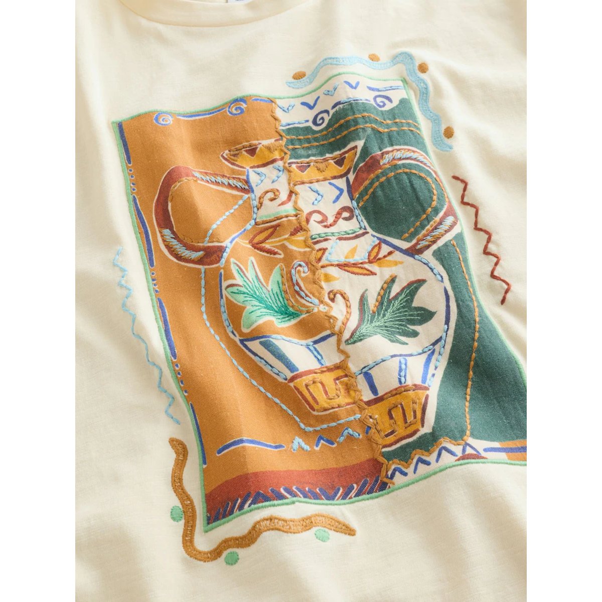T-shirt à manches courtes et motif vase vert menthe, NEXT