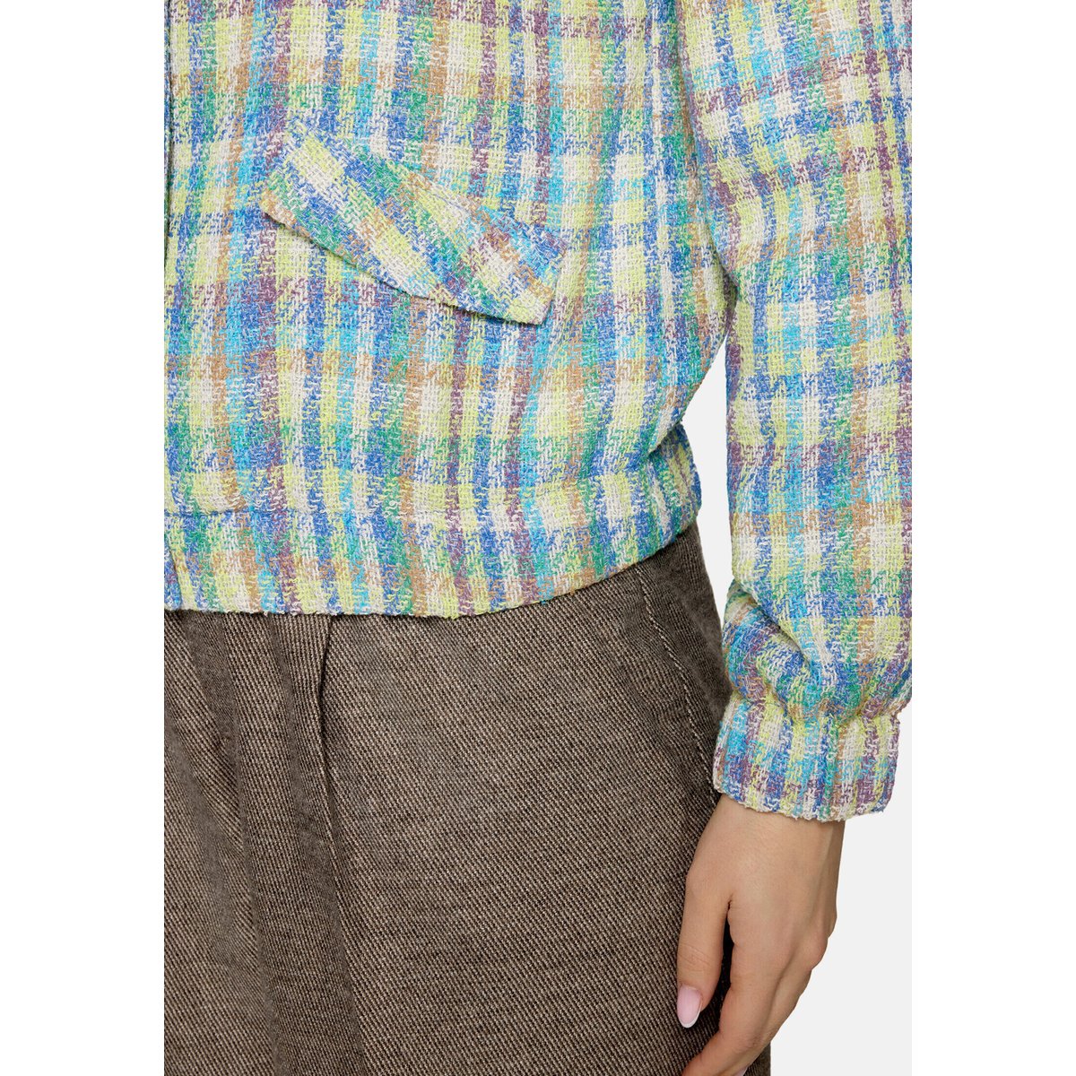 Veste blazer à carreaux green/blue, CARTOON
