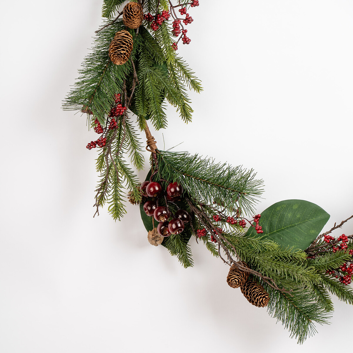 180cm Classic Red & Green Christmas Garland green, SO'HOME