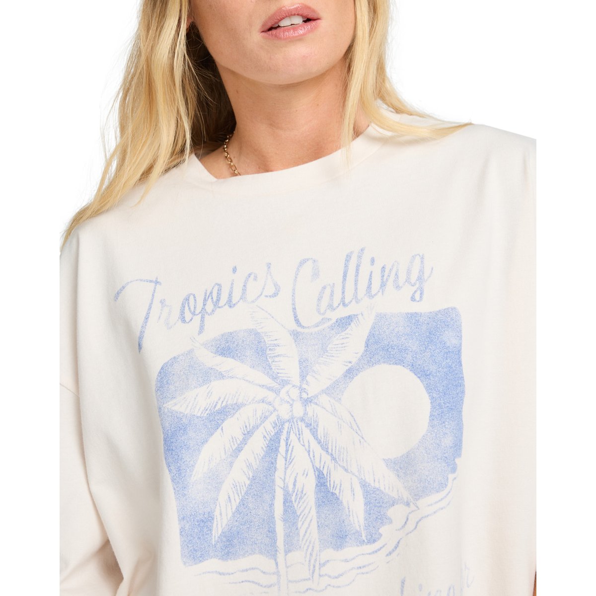 T shirt manches courtes THIS SUNNY TIME blanc salt crystal, BILLABONG