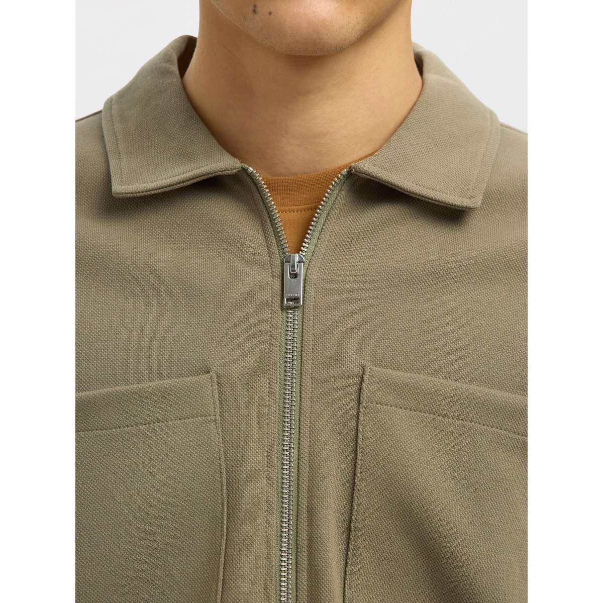 Blouson En Molleton vetiver, SELECTED