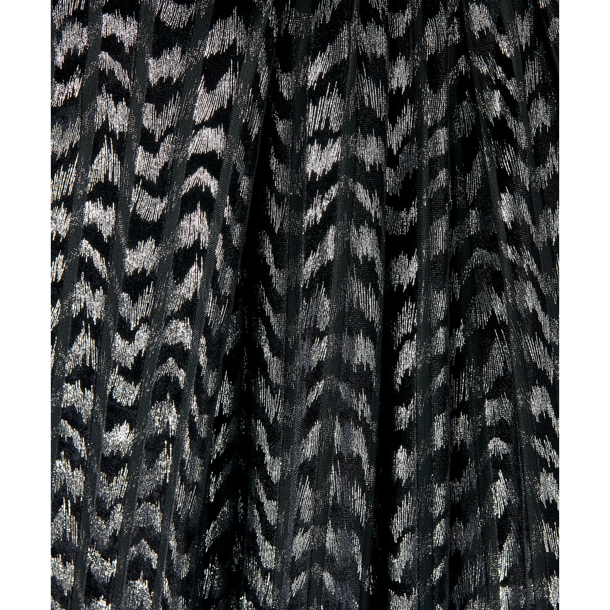 Jupe asymétrique en velours dévoré noir, DAMART
