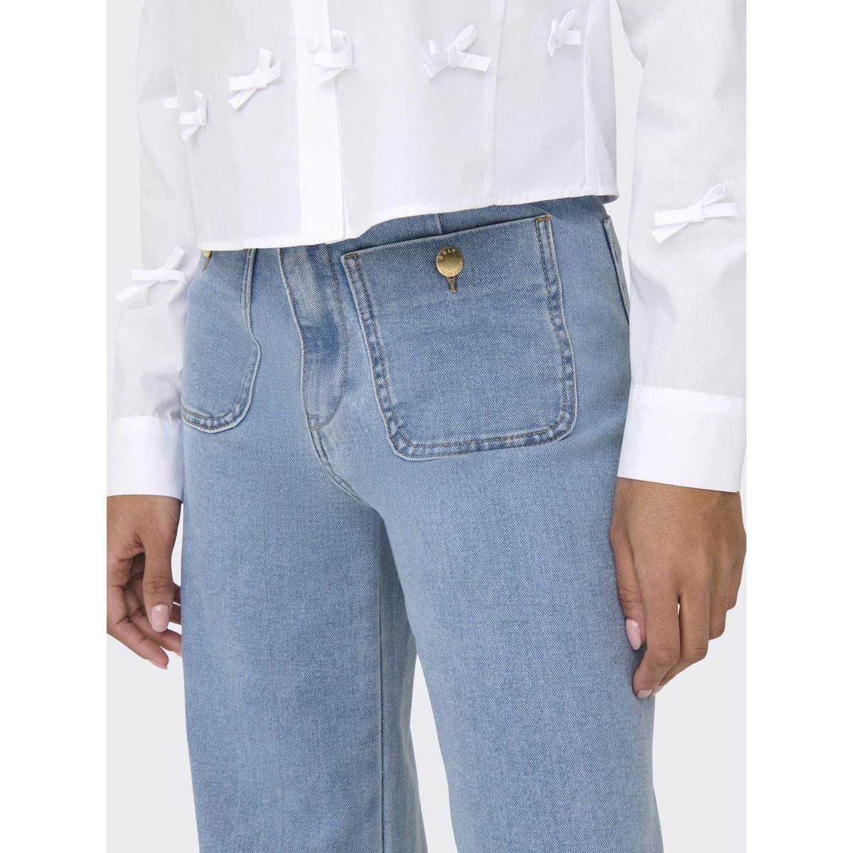 Jean À Jambe Large light blue denim, ONLY