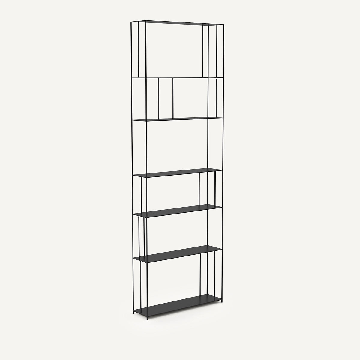 Bibliothèque métal acier H240 cm, Parallel XL slim noir, AM.PM