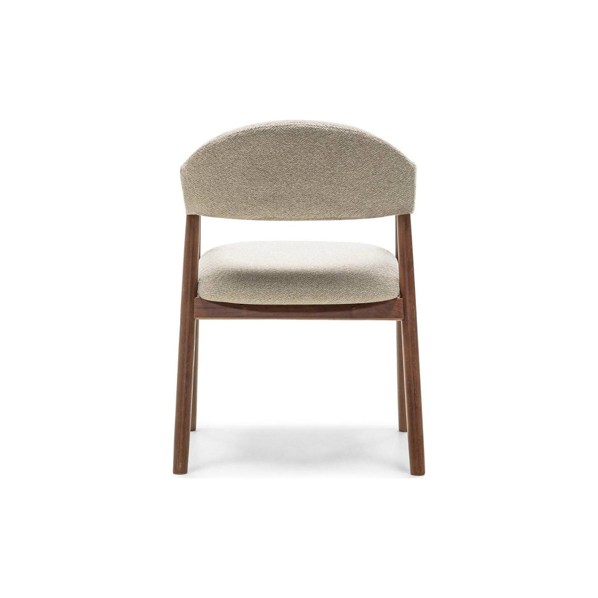 Chaise en bouclé collection LARIS beige foncé et chêne naturel, RECOLLECTION