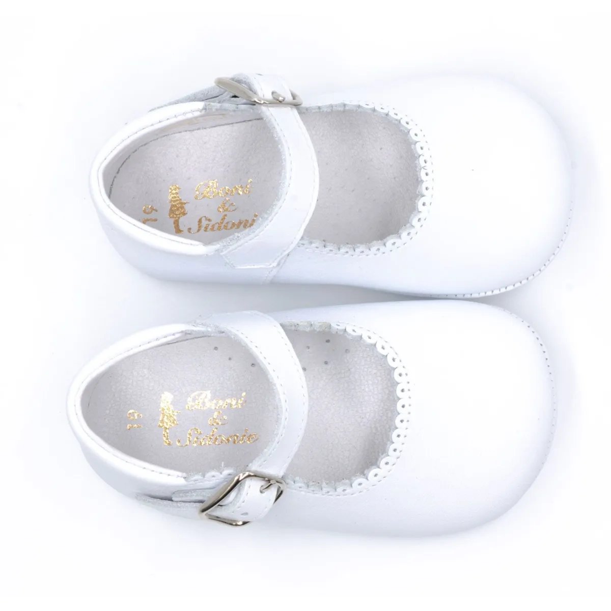 Boni Alix - chausson cuir fille blanche, BONI&SIDONIE