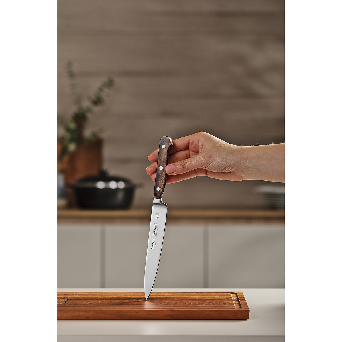 Faca Utility Century Wood 6", Tramontina madeira, TRAMONTINA