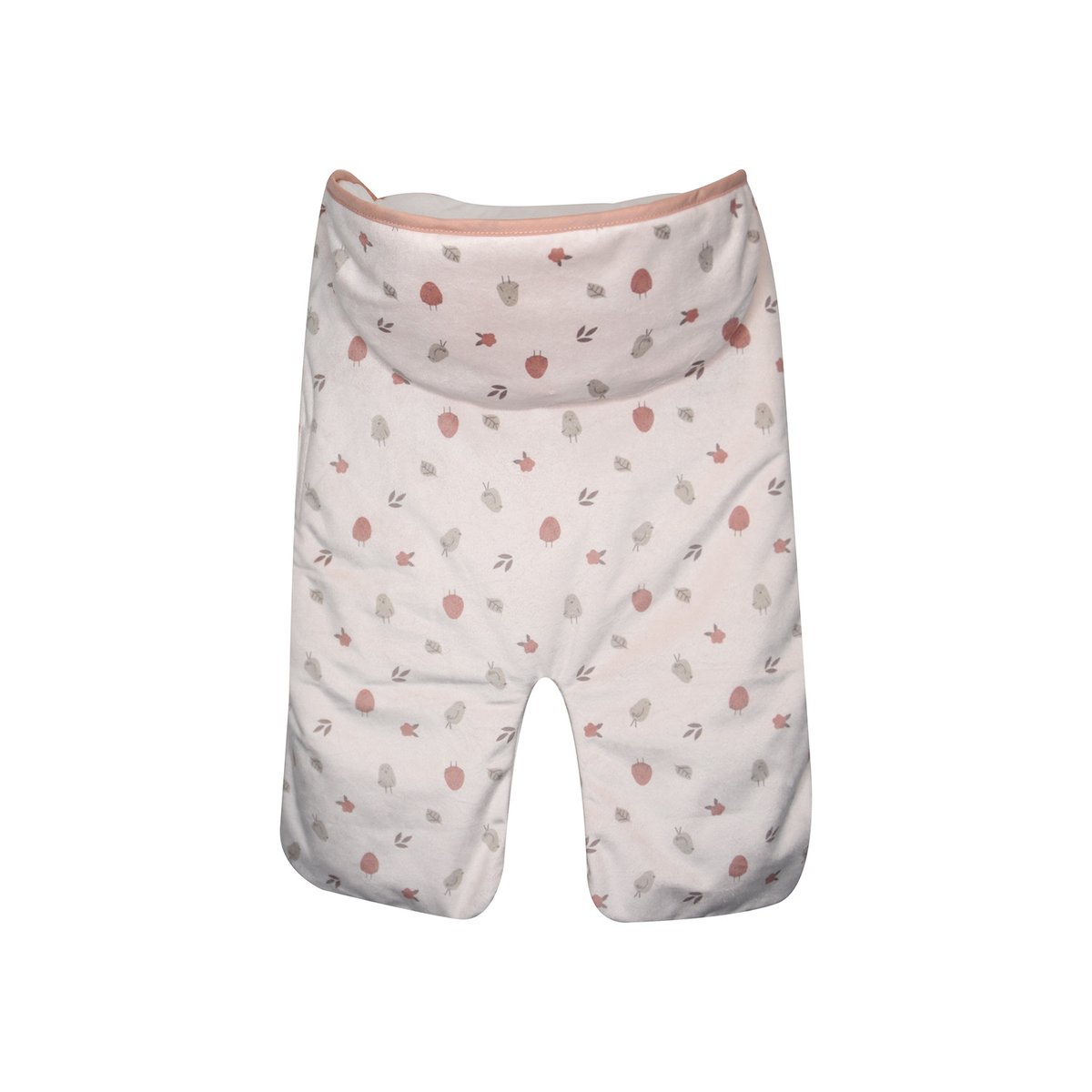 Nid de naissance micheline velours doux avec jambe securite auto rose, SUCRE D'ORGE
