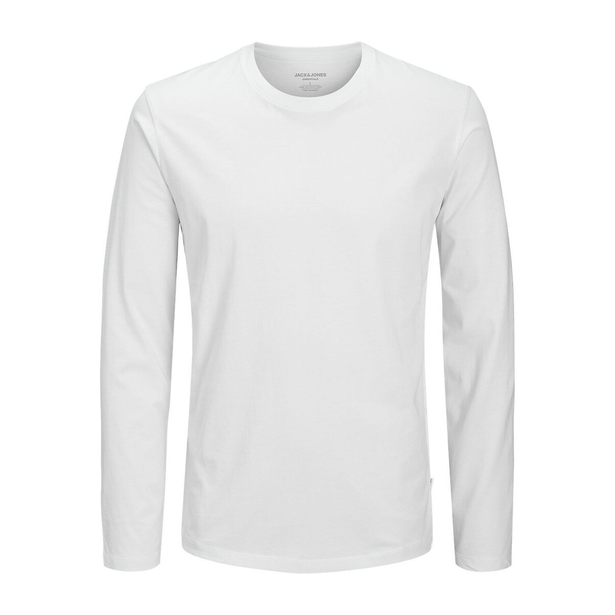 Set van 2 T-shirts met lange mouwen zwart + wit, JACK & JONES