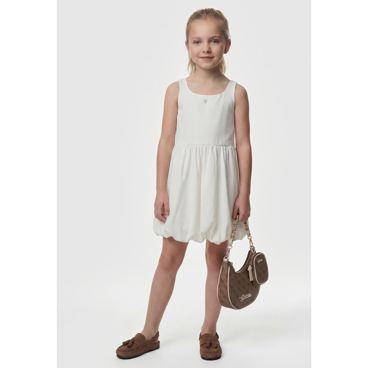 Punto Milano Skater Dress crème, GUESS KIDS