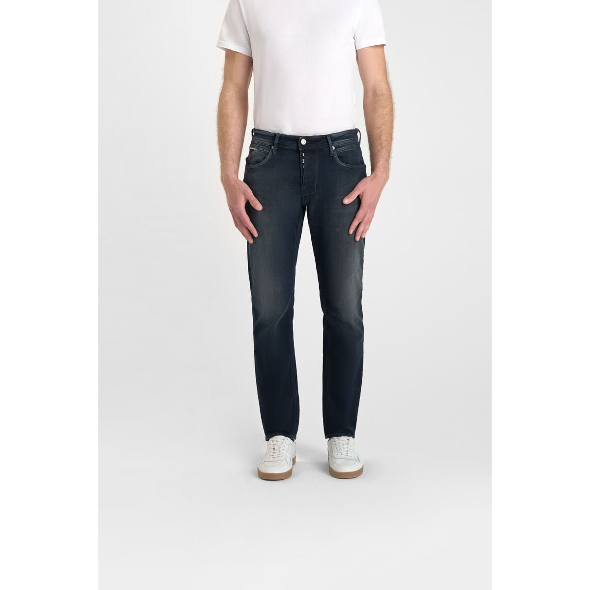 Jeans slim stretch 700/11, longueur 34 blue / black, LE TEMPS DES CERISES