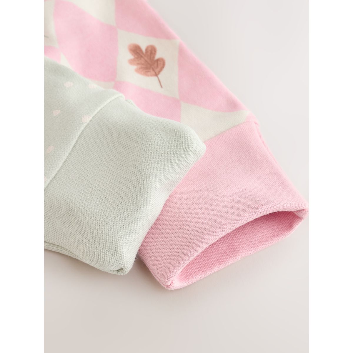 Dors-bien à zip double sens bébé, lot de 3 gland vert sauge, NEXT