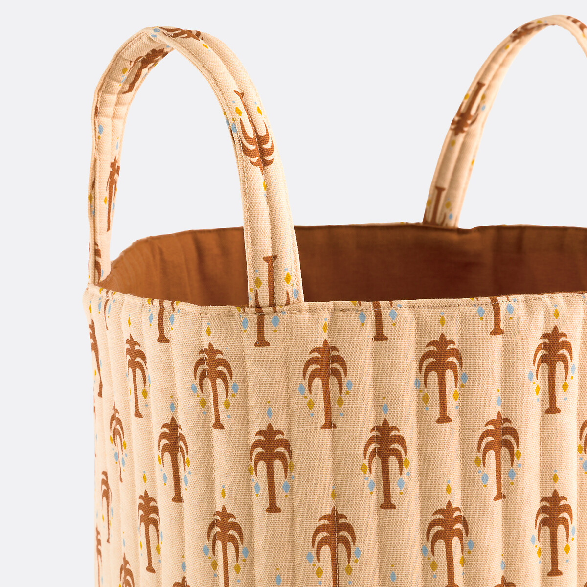 Panier de rangement matelassé, motifs palmiers, NIZAR imprimé, LA REDOUTE INTERIEURS