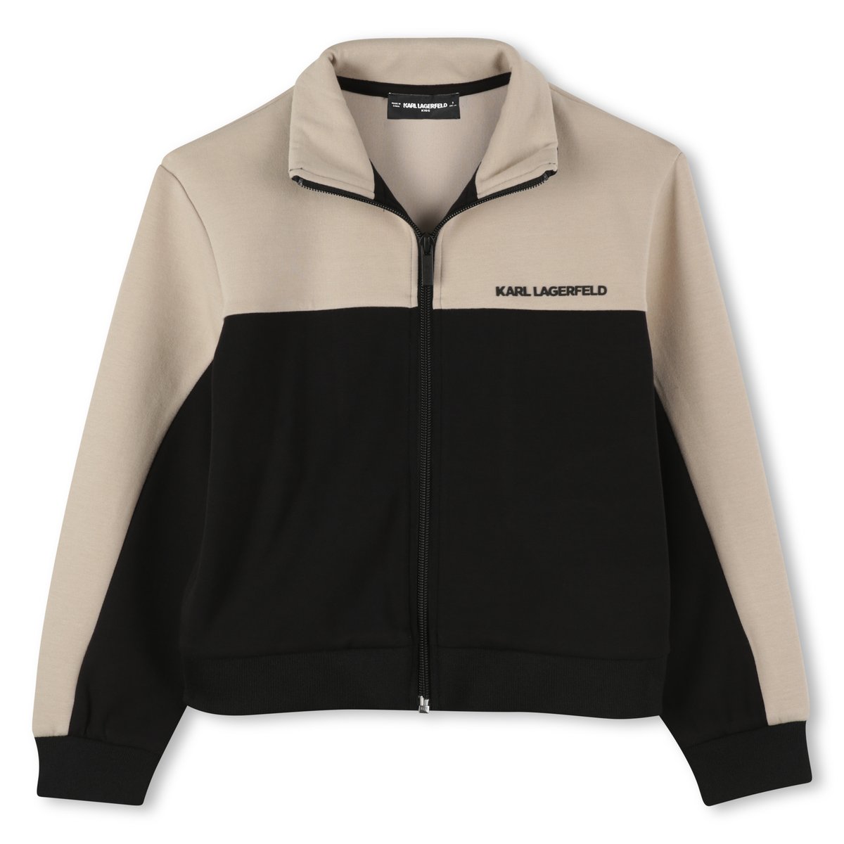 Cardigan bicolore chanvre, KARL LAGERFELD KIDS