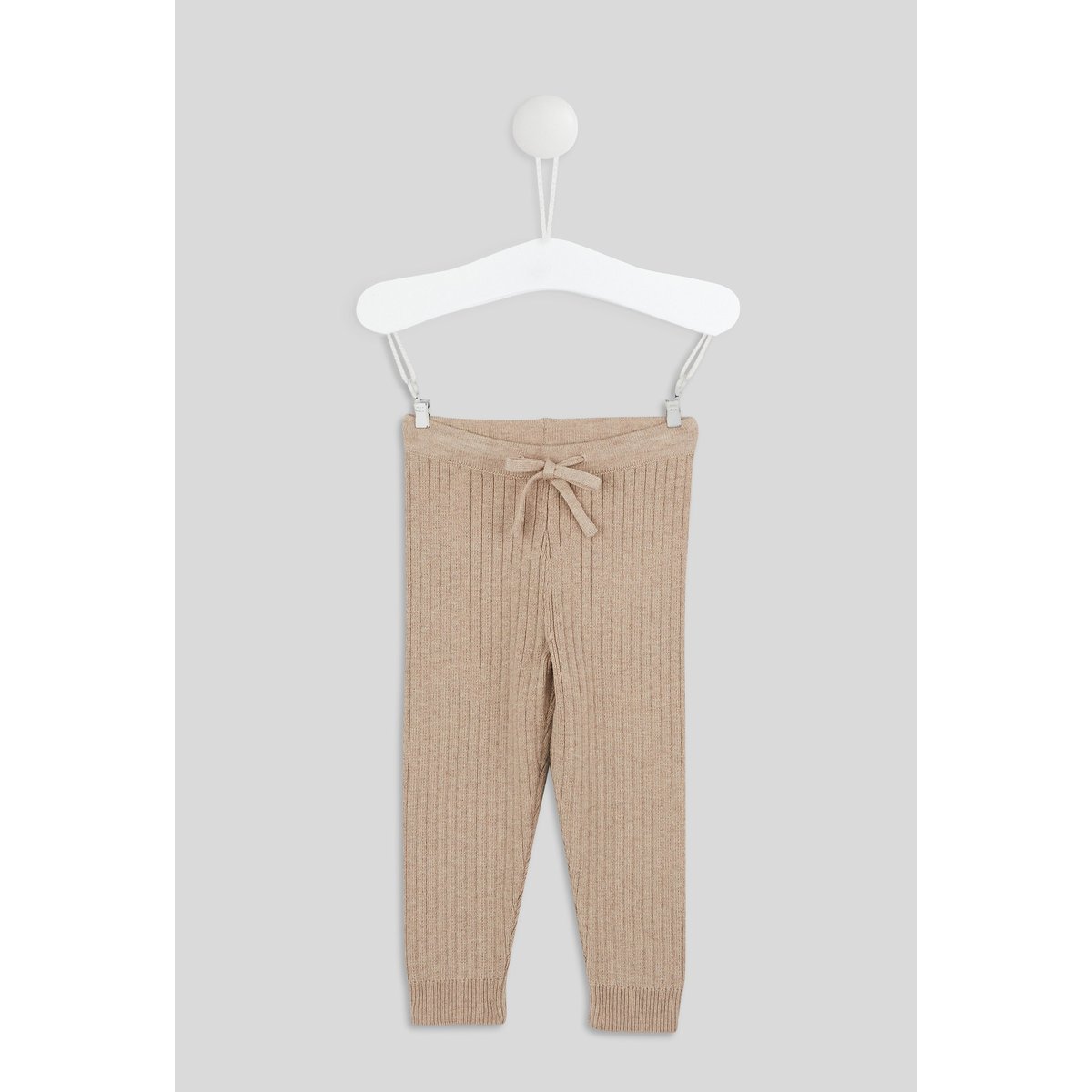 Legging uni côtelé en tricot, fille, OEKO-TEX naturel chine, BOUT'CHOU