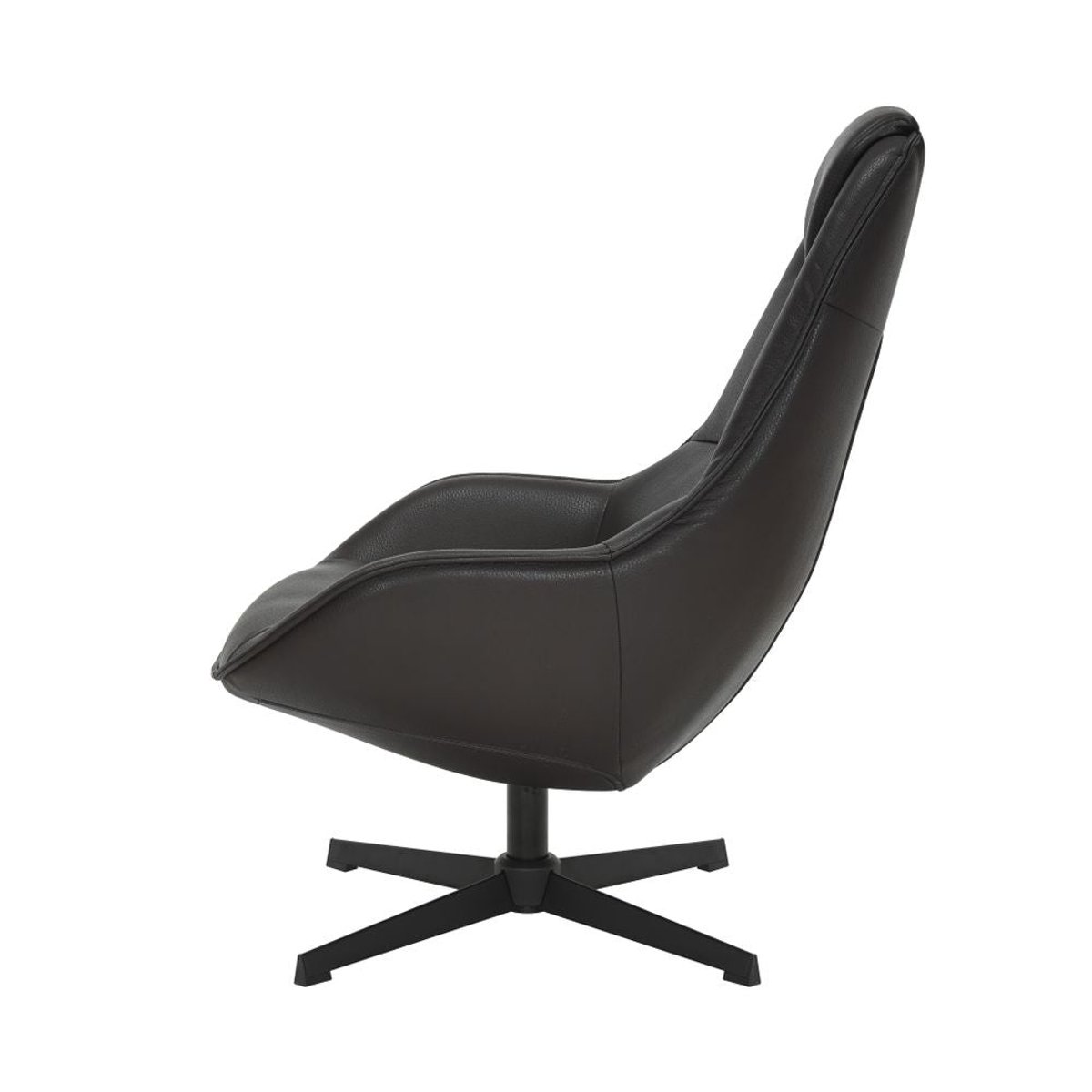 Fauteuil pivotant en PU noir, ZAGO