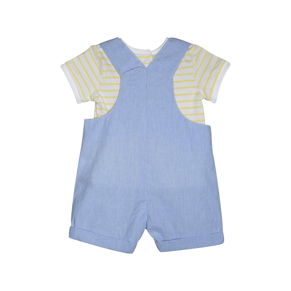 Tshirt salopette lancelot court naissance bleu, SUCRE D'ORGE