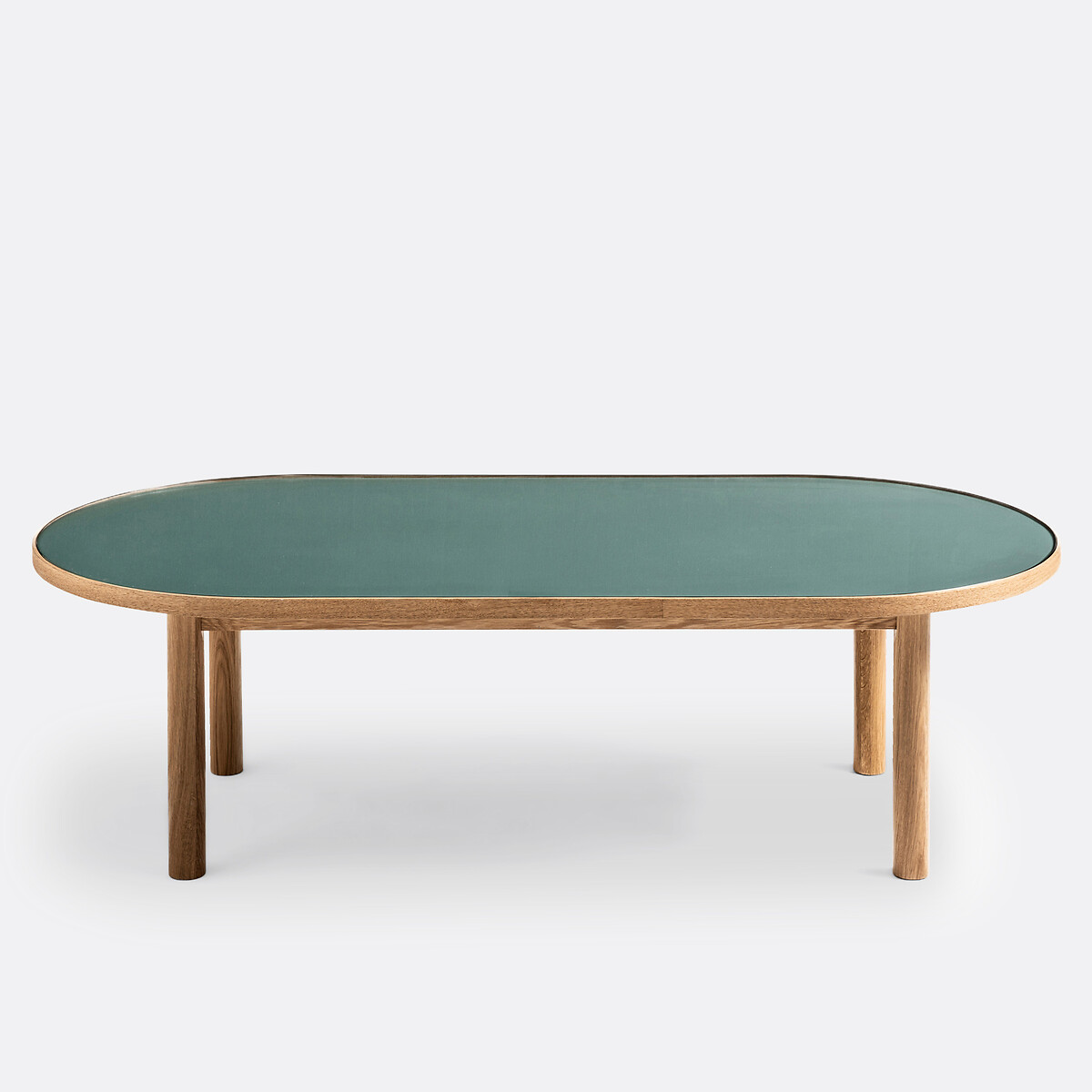 Table basse chêne, plaqué et verre, Evergreen vert eucalyptus, LA REDOUTE INTERIEURS