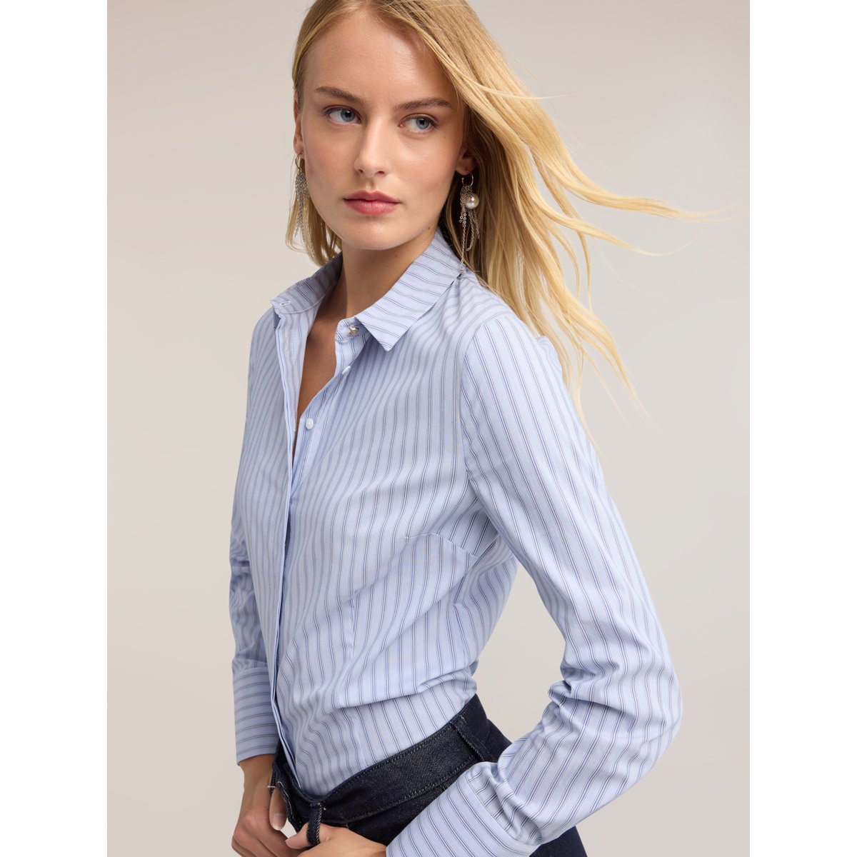 Chemise rayée light - blue, MOTIVI