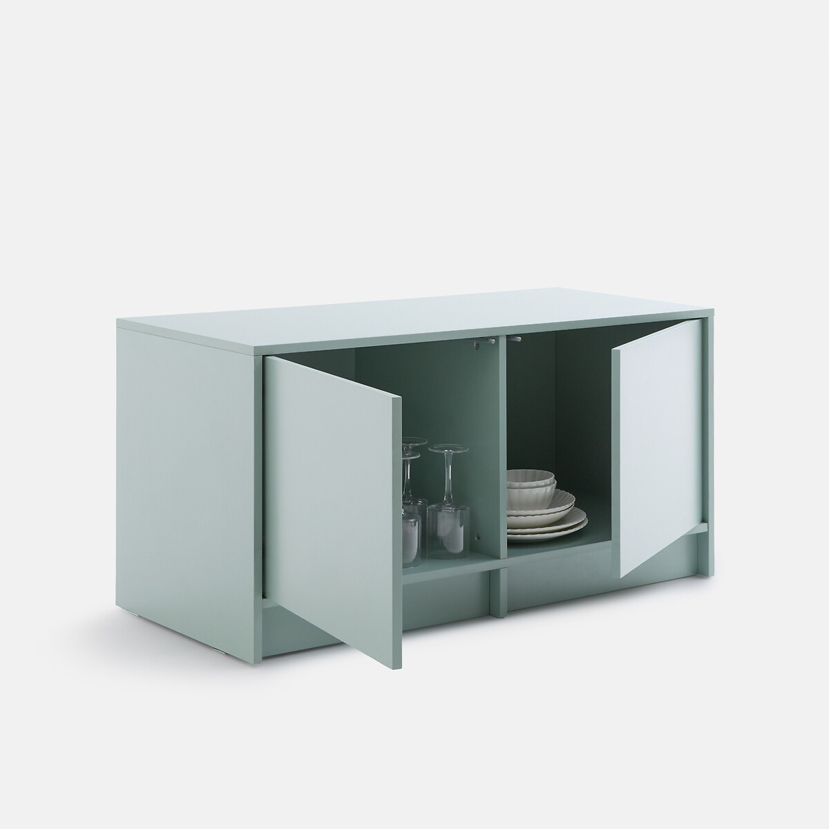 Credenza bassa, impiallacciatura in rovere, SENSSIA celadon, LA REDOUTE INTERIEURS
