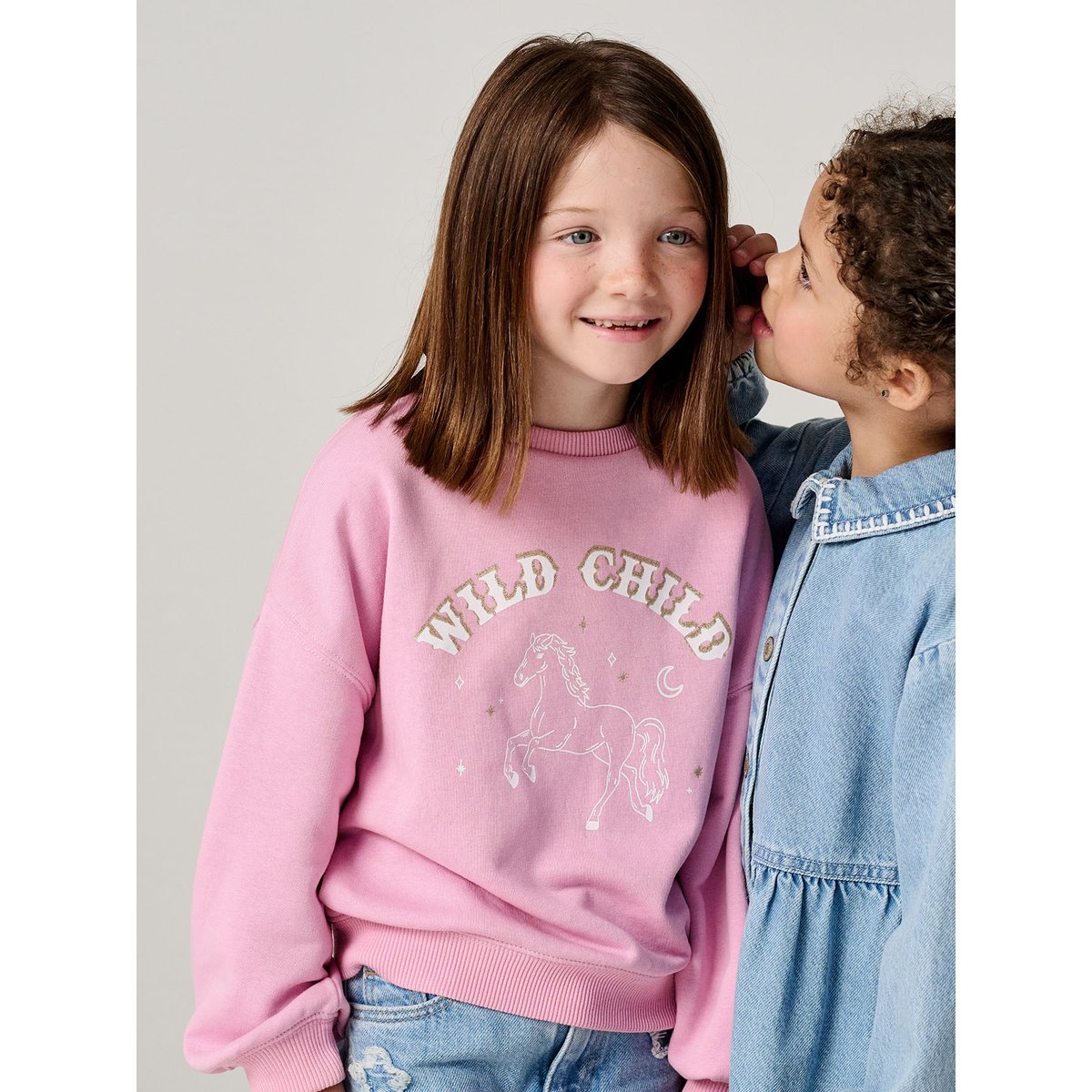 Sweat manches longues mauve, VERTBAUDET