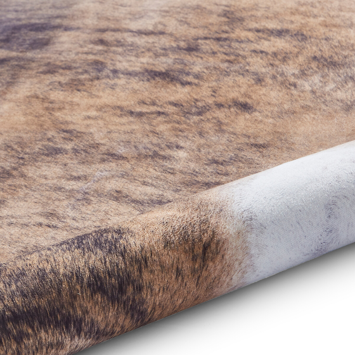 Faux Cow Print Rug - 155x130cm brown/white, SO'HOME