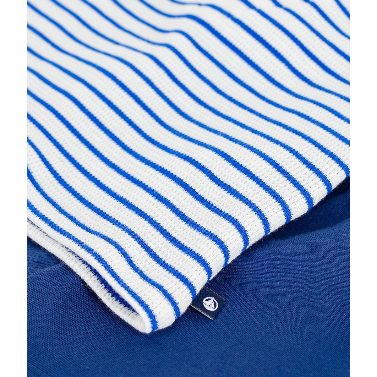 Cotton 2-Piece Outfit, Sailor Collar T-Shirt/Shorts blue/navy blue, PETIT BATEAU