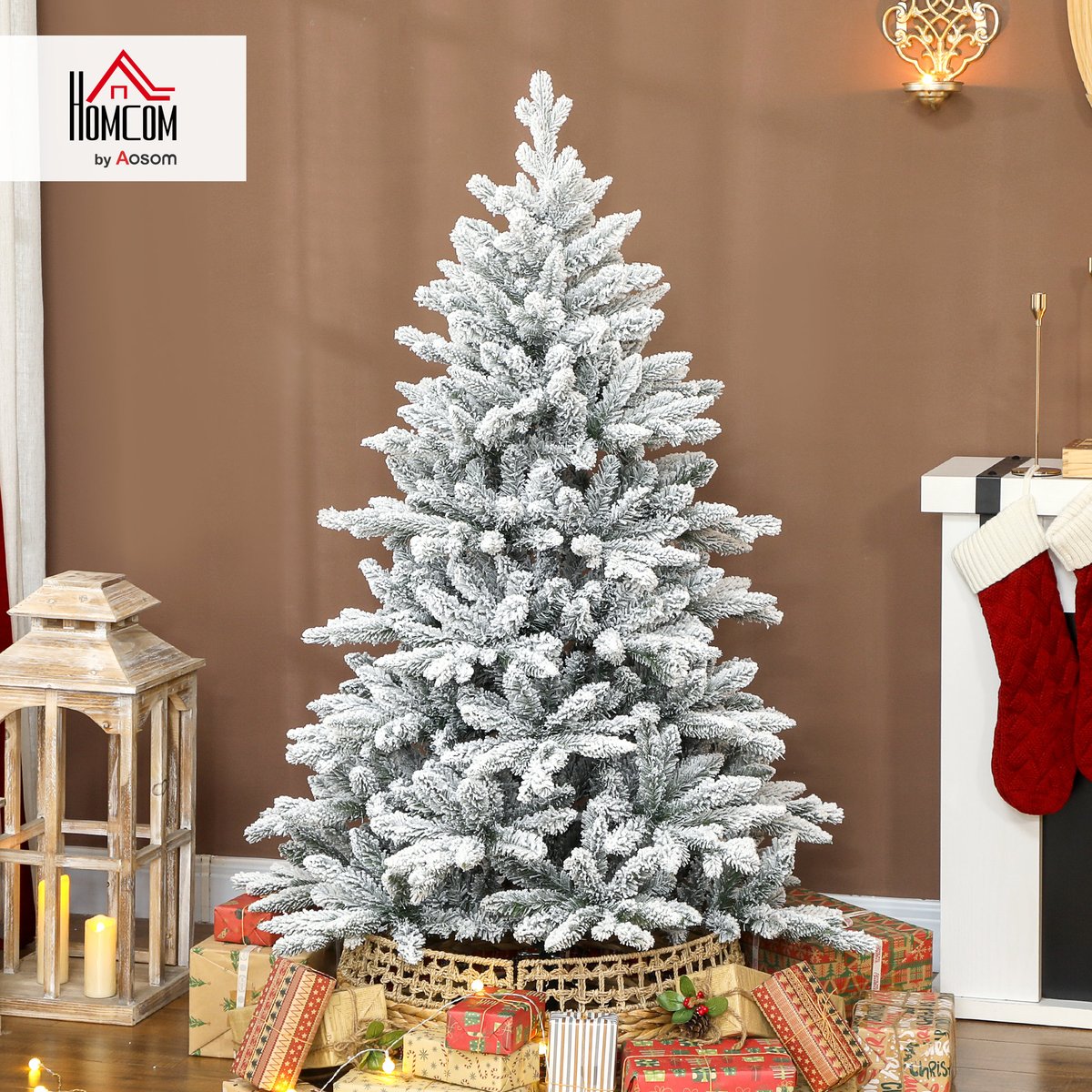 Sapin de Noël Plastique Vert vert, HOMCOM