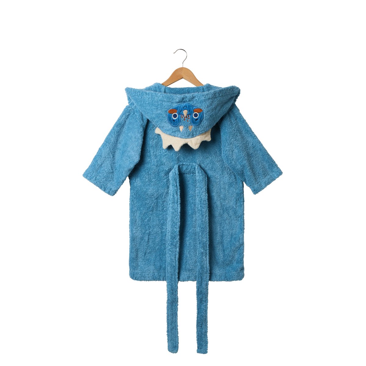 Peignoir coton Dinoful bleu celeste DINOFUL bleu celeste, CARRE BLANC