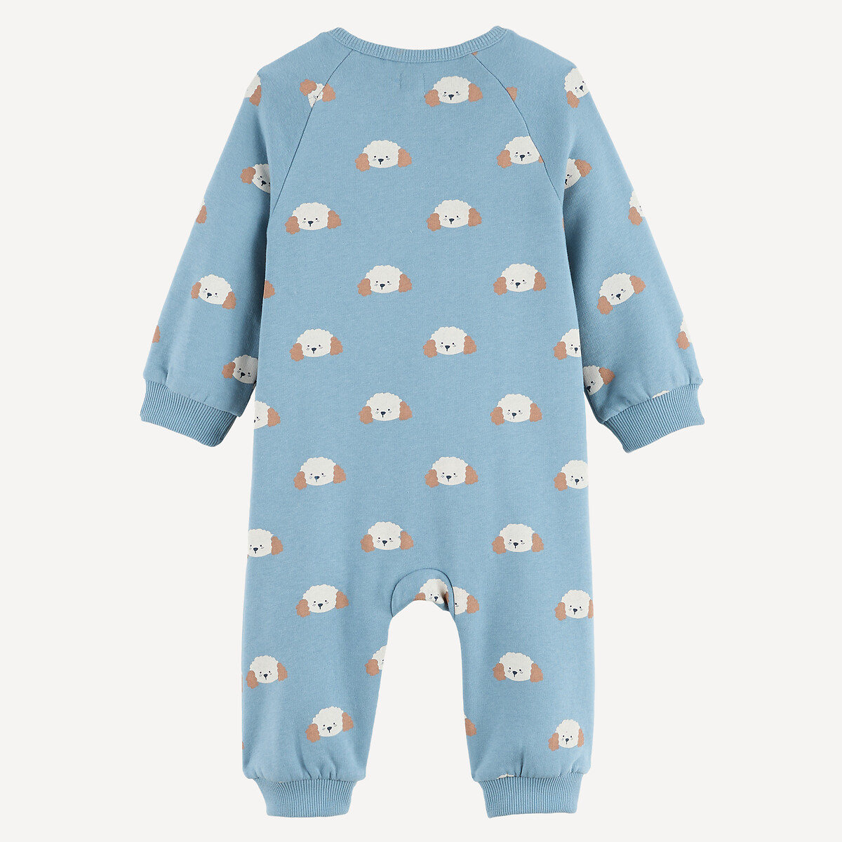 Combinaison longue, imprimé chiens, en molleton bleu, LA REDOUTE COLLECTIONS