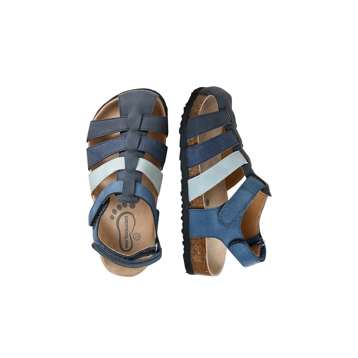 Sandale scratch lot bleu, VERTBAUDET
