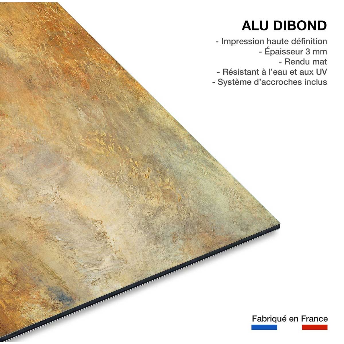 Tableau célèbre de Joseph Mallord William Turner tableau alu dibond, HEXOA