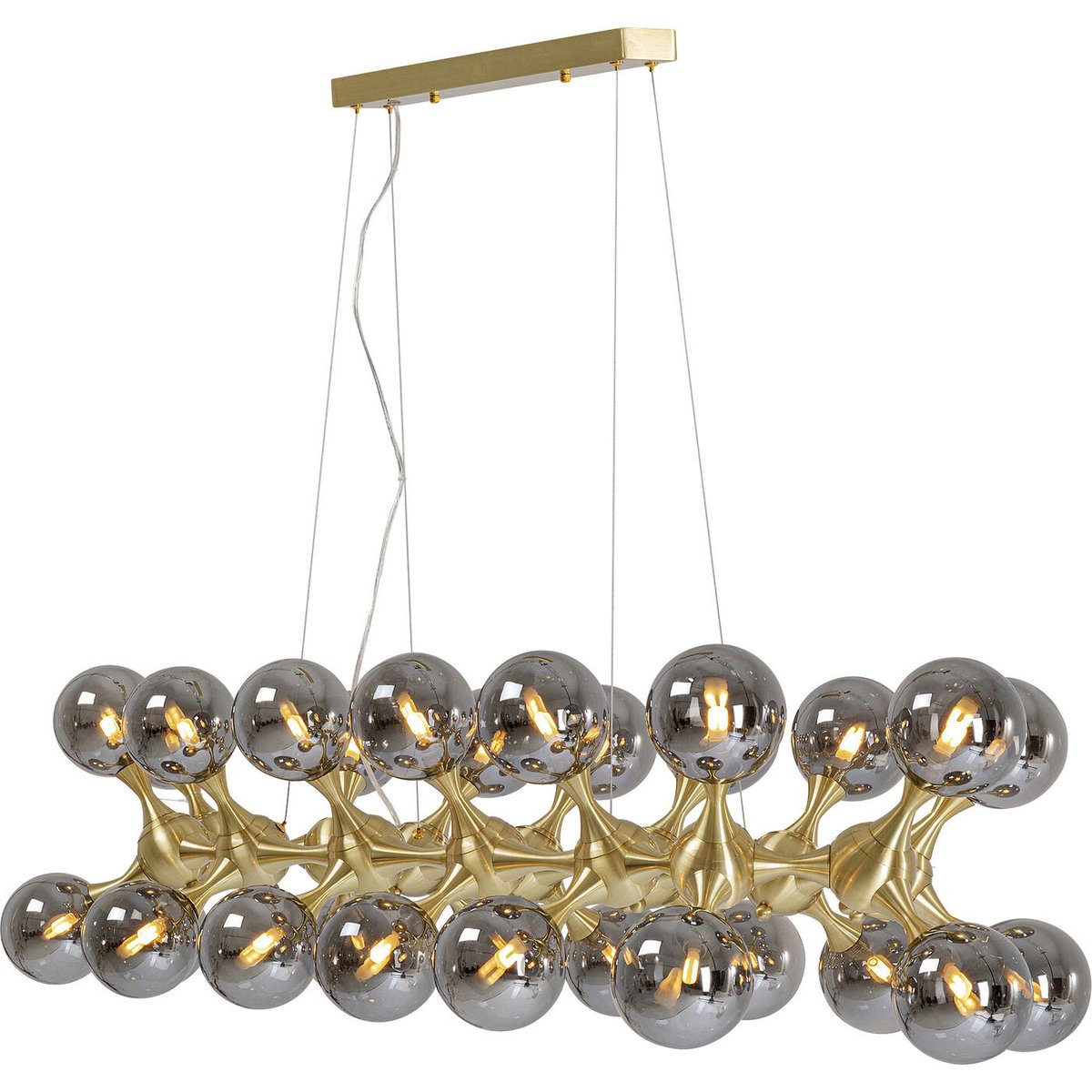 Suspension 28 abat-jours en verre, ATOMIC BALLS or, KARE DESIGN